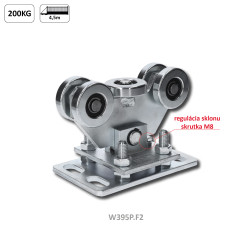 Vozík PICCOLO KLASIK do 200 kg, profil 69 x 69 mm, pozink Vozík PICCOLO KLASIK do 200 kg, profil 69 x 69 mm, pozink